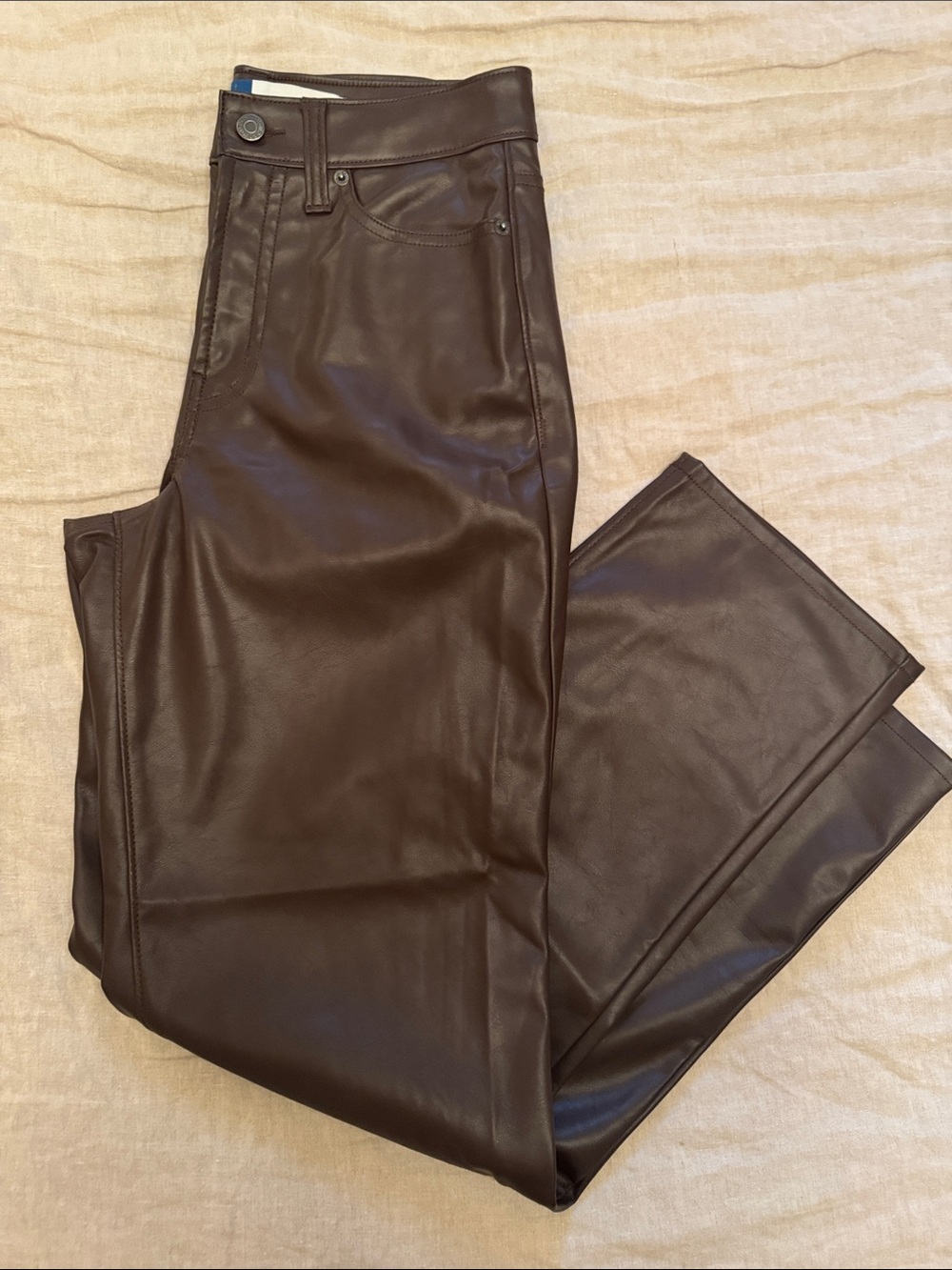 Women’s Faux Leather pants — Dark Brown
